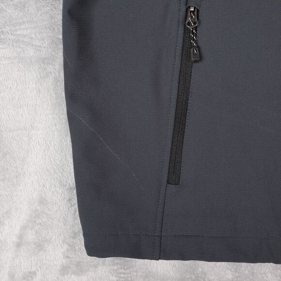 Swiss Tech Jacket Mens XL Gray Black Full Zip Soft Shell Windproof Fleece Lined - Picture 4 of 14